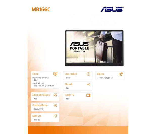 ASUS ZenScreen MB166C - 738431 - zdjęcie 11